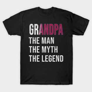 Grand Father Qatarian Grandpa The Man The Myth The Legend - Gift for Qatarian Dad With Roots From  Qatar T-Shirt